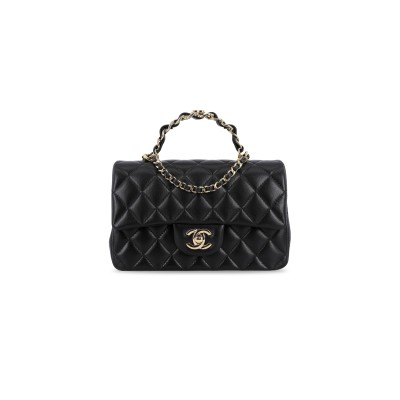 CHANEL MASTER MINI RECTANGULAR TOP HANDLE 23K FLAP AS2431 (20*12*6cm)